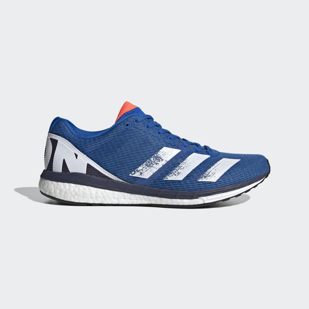 Adidasi Alergare Adidas Adizero Boston 8 Barbati Romania - Albastri/Albi/Albastri EG7895